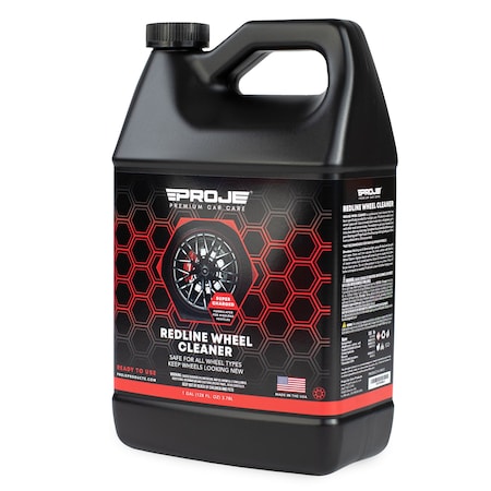 Proje Premium Car Care Redline Wheel Cleaner 1 Gallon - Safe on All Wheel Types 10012